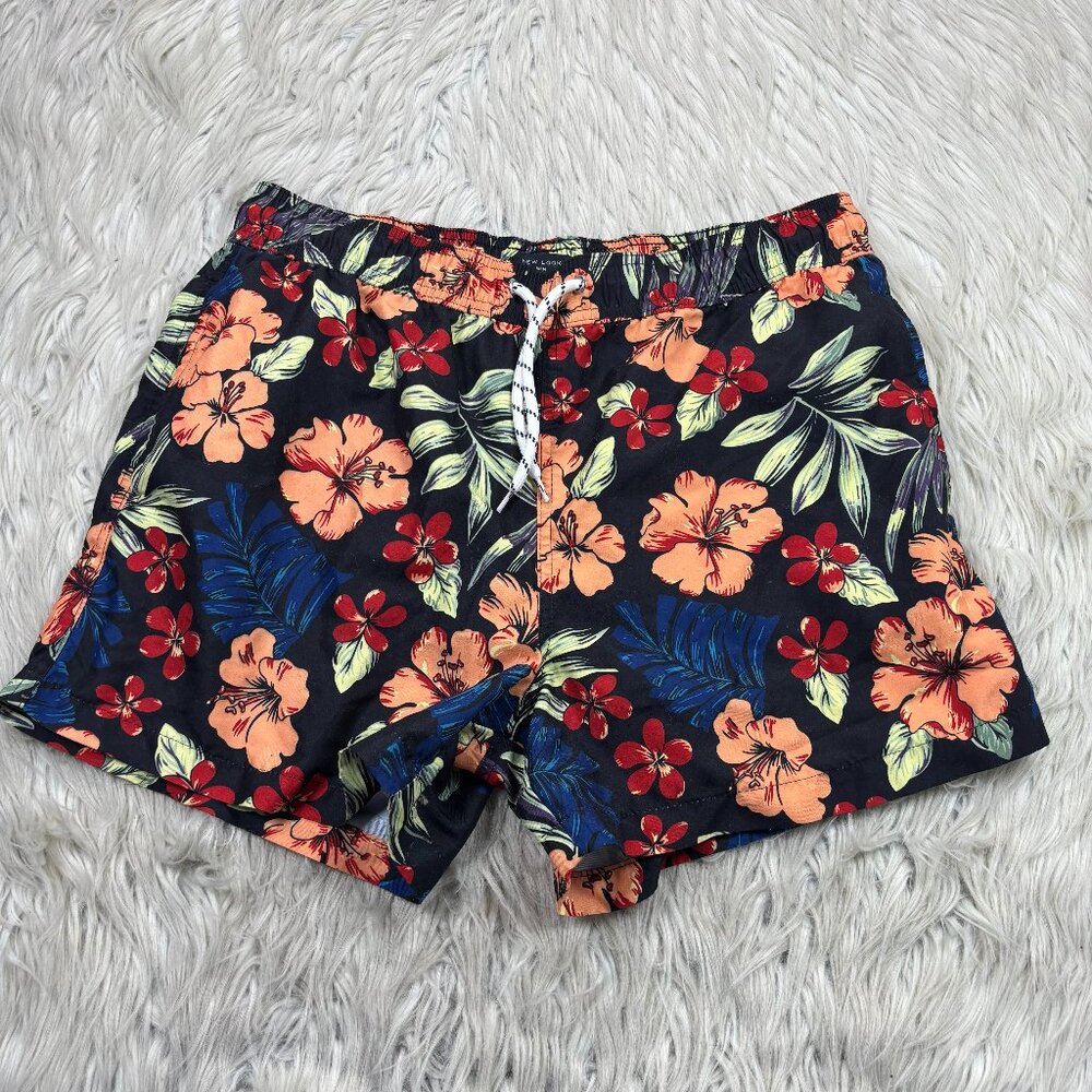 New Look Men's Tropical Floral Swim Trunks Shorts